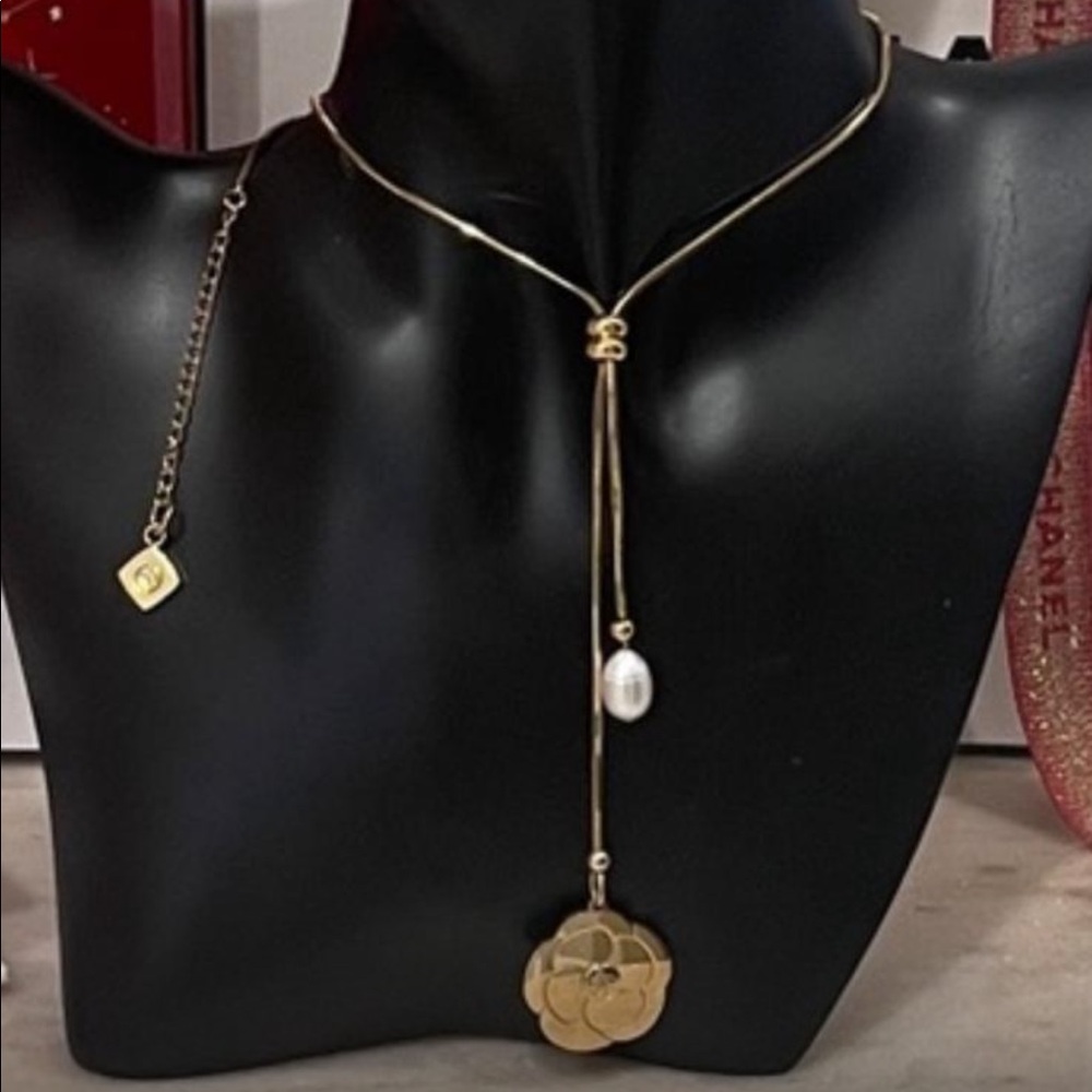 Chanel holiday 2025 camellia and pearl pendant necklace
